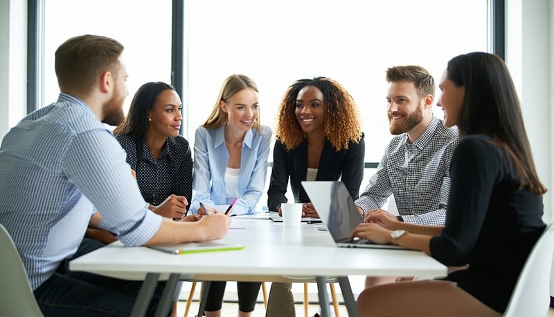 Professional recruiting team working together to match candidates with job opportunities